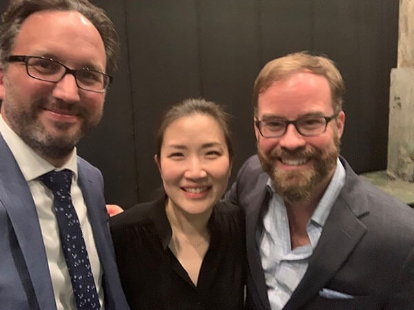 Matthew with Eun Sun Kim and Gregory Henkel after Rusalka earlier this year.