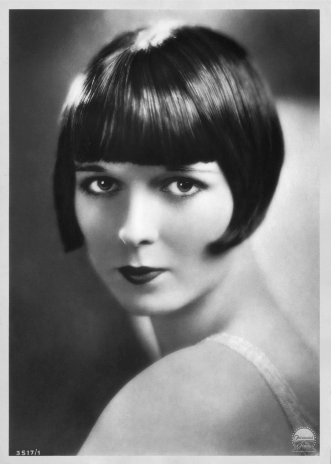 Black and white photo of Louise Brooks