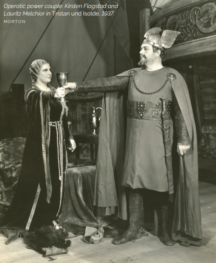 Operatic power couple: Kirsten Flagstad and Lauritz Melchior in Tristan und Isolde, 1937.