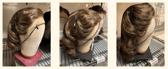 Andriana’s three wigs, in chronological order.