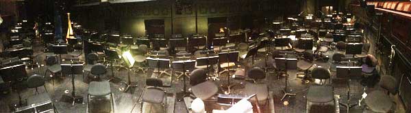 A panoramic shot of the empty Elektra pit.