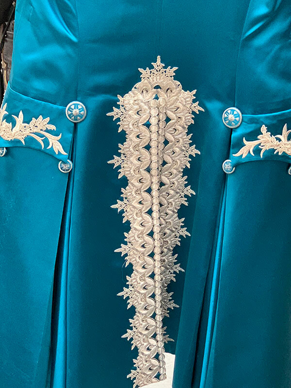 The back of the Prince Charming coat.