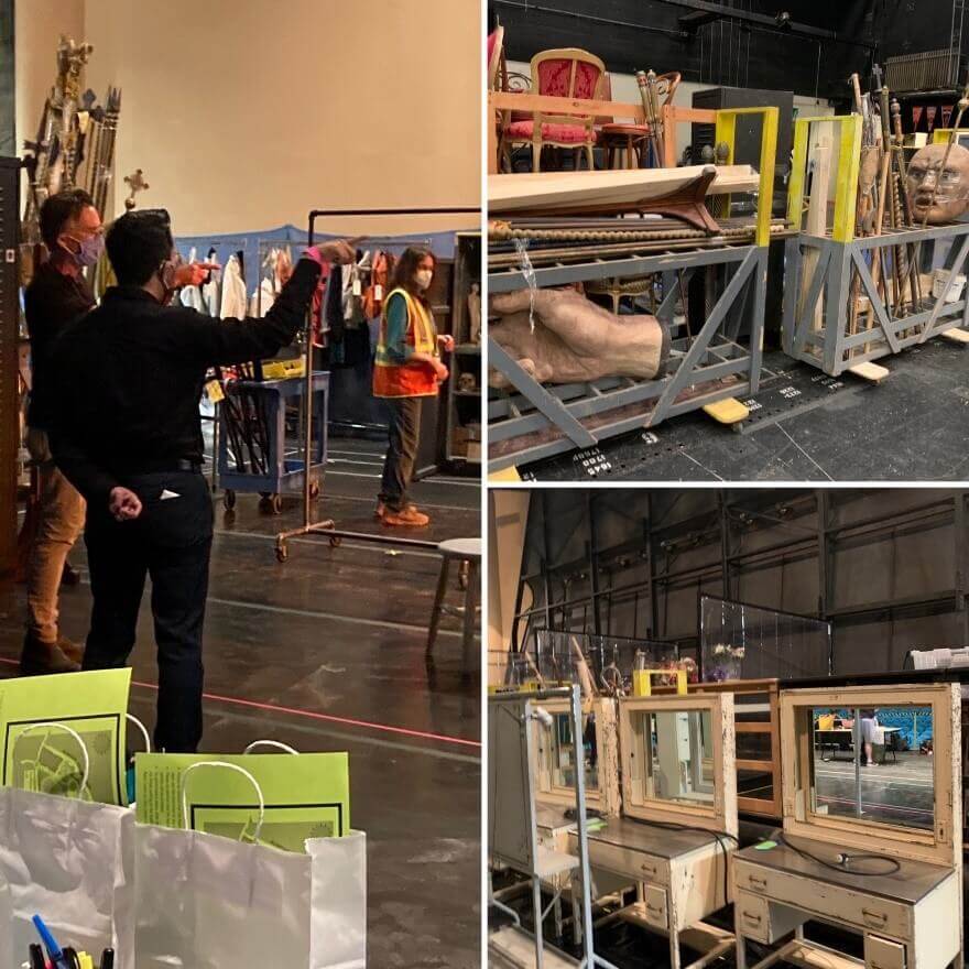 The production calls for a host of props from prior San Francisco Opera shows — you might recognize the head and the hand